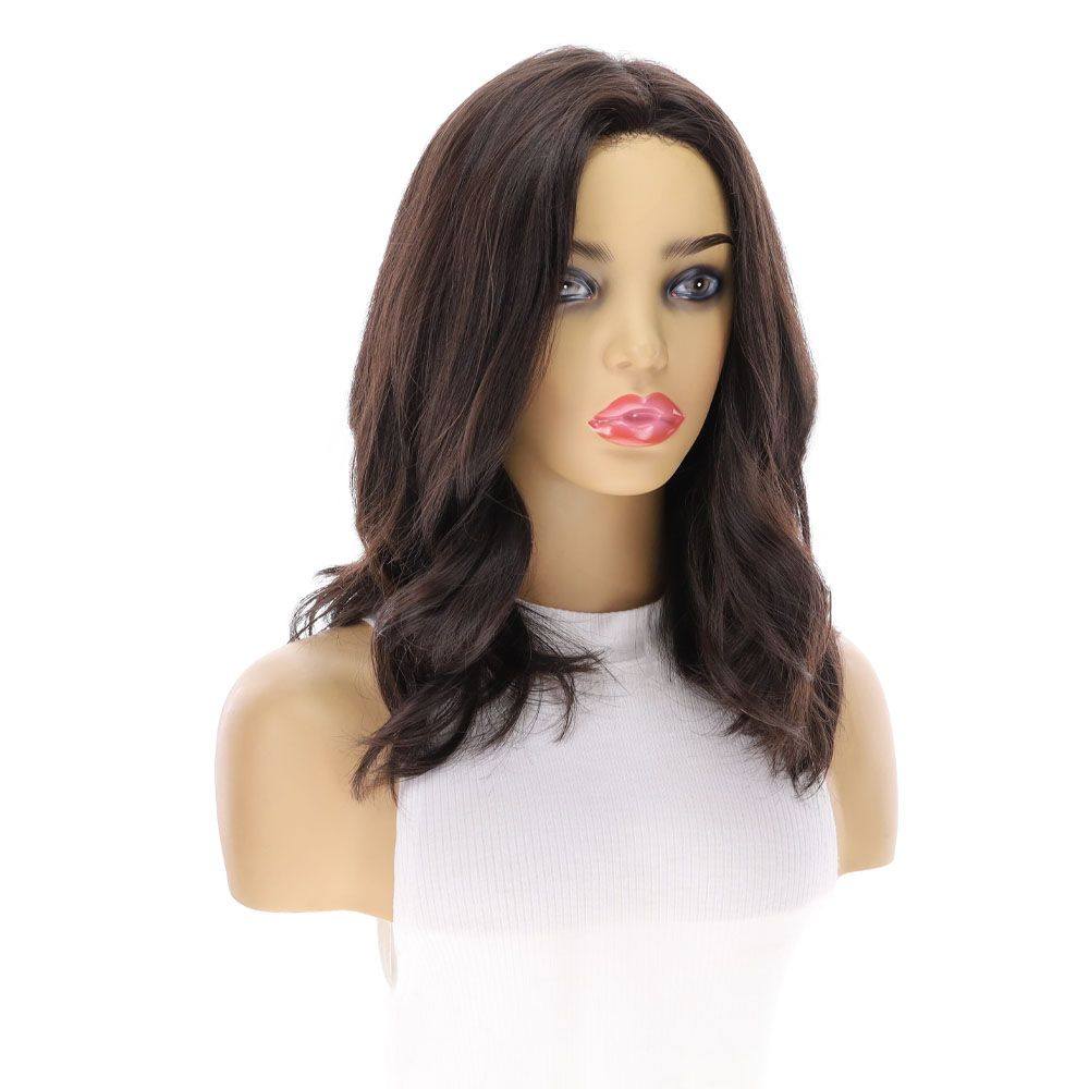 16" Luxe Silk Top Wig #2 Neutral Dark Brown - Image 3