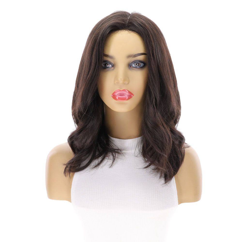 16" Luxe Silk Top Wig #2 Neutral Dark Brown - Image 4