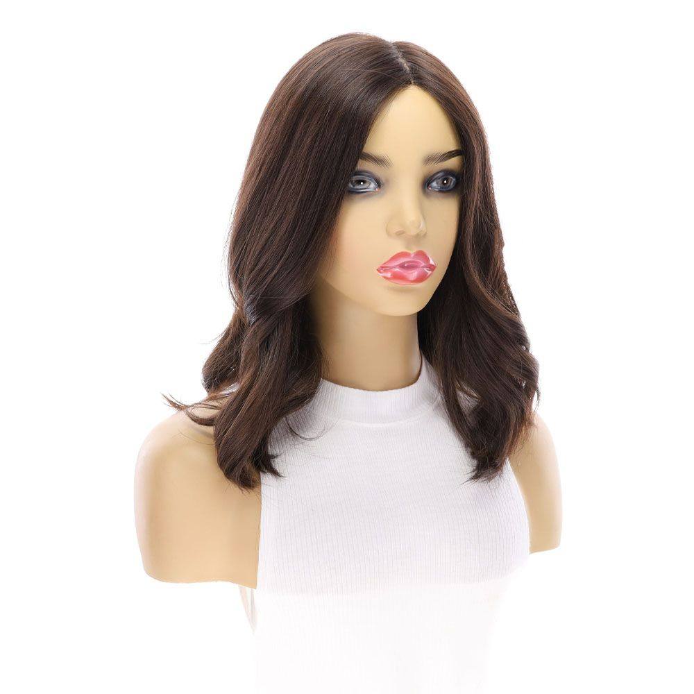 16" Luxe Silk Top Wig #4 Dark Brown - Image 3
