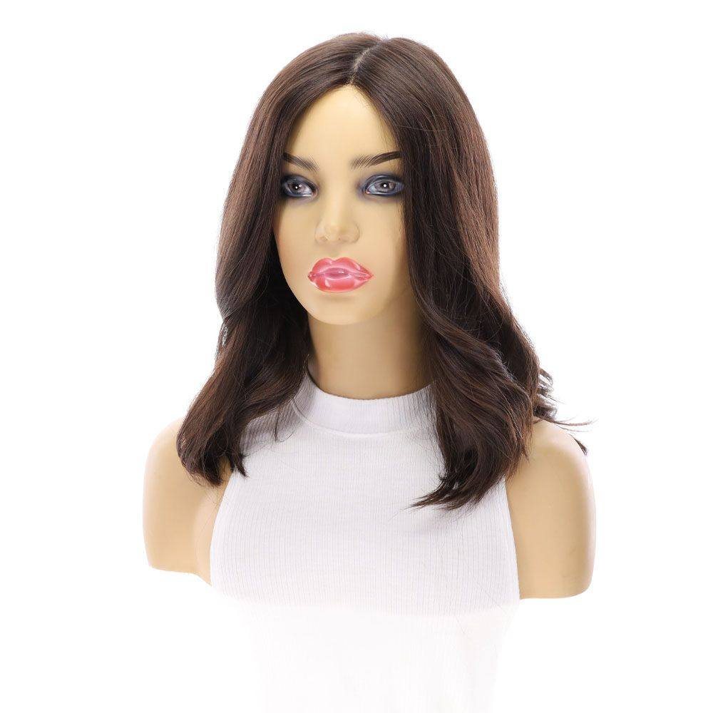 16" Luxe Silk Top Wig #4 Dark Brown - Image 4