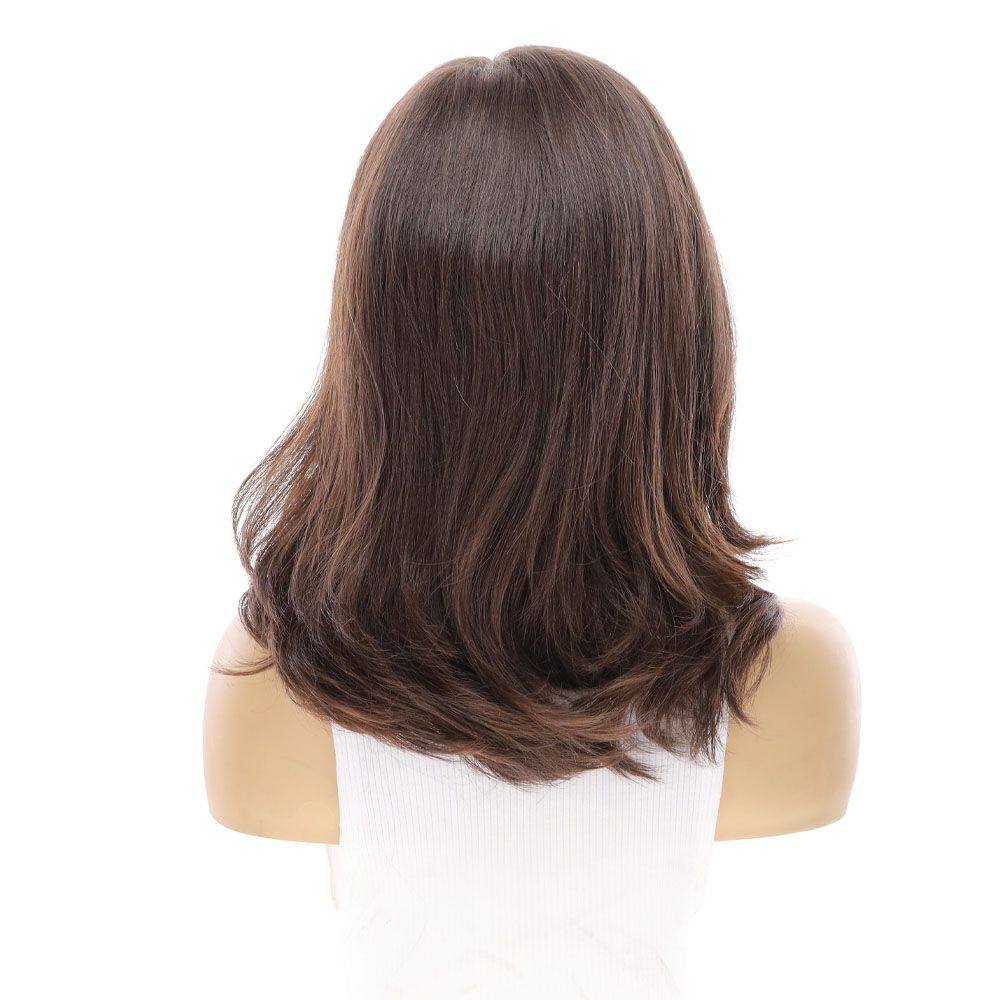 16" Luxe Silk Top Wig #4 Dark Brown - Image 5