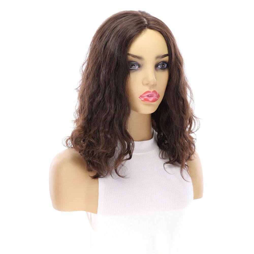 16" Luxe Silk Top Wig #4 Dark Brown Wavy - Image 3