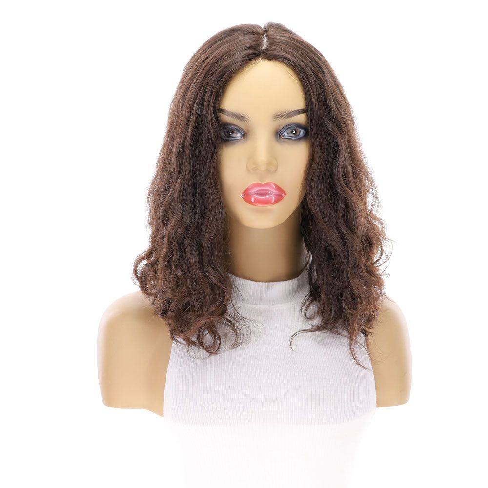 16" Luxe Silk Top Wig #4 Dark Brown Wavy - Image 4