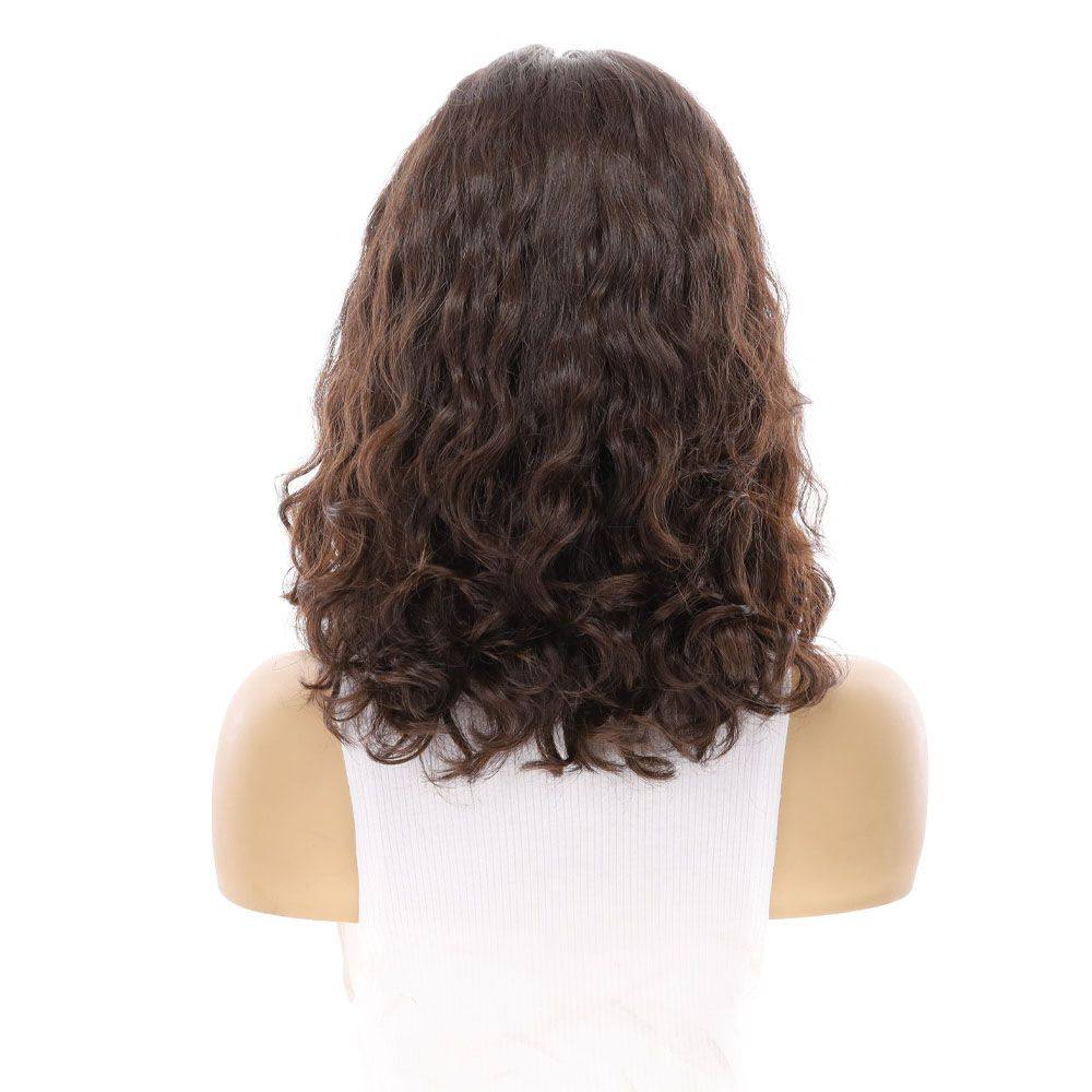 16" Luxe Silk Top Wig #4 Dark Brown Wavy - Image 5