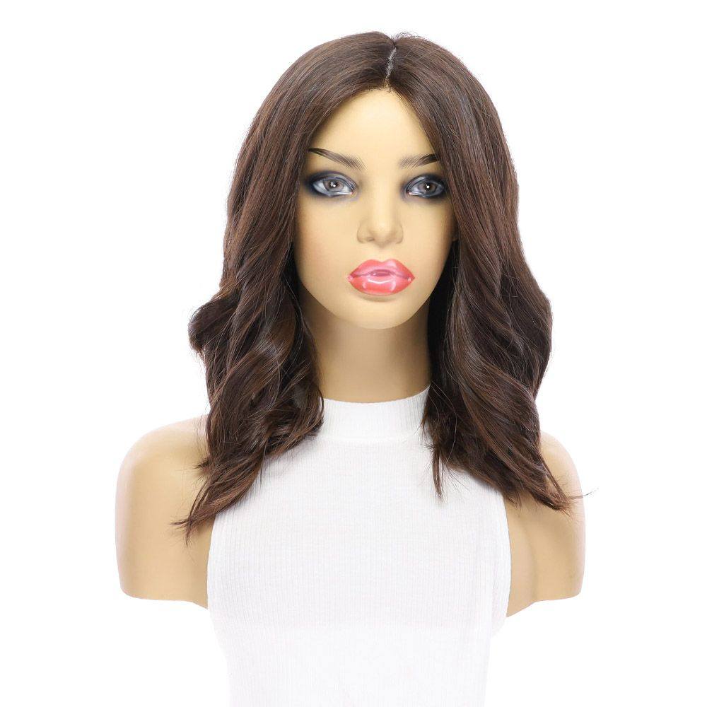 16" Luxe Silk Top Wig #5 Warm Dark Brown - Image 4