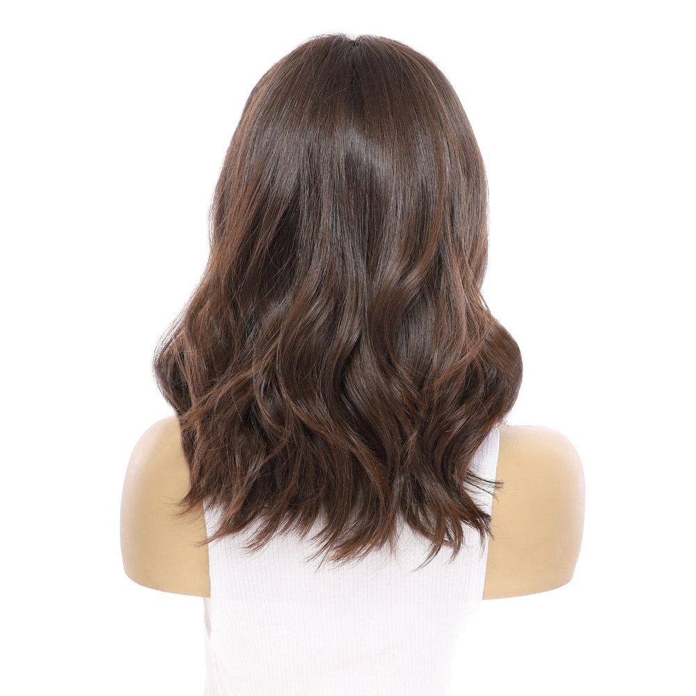 16" Luxe Silk Top Wig #5 Warm Dark Brown - Image 6