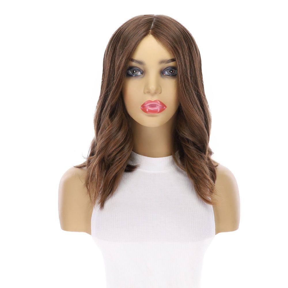 16" Luxe Silk Top Wig #8 Warm Medium Brown - Image 4
