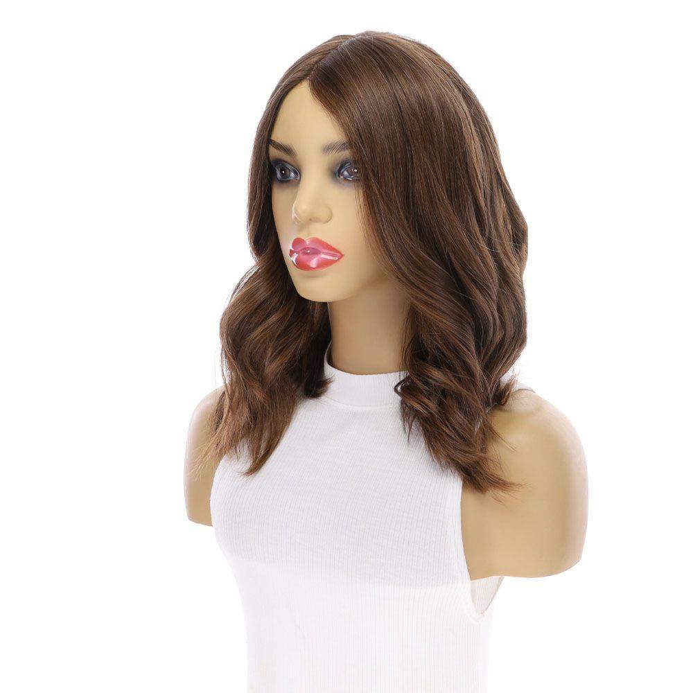 16" Luxe Silk Top Wig #8 Warm Medium Brown - Image 6