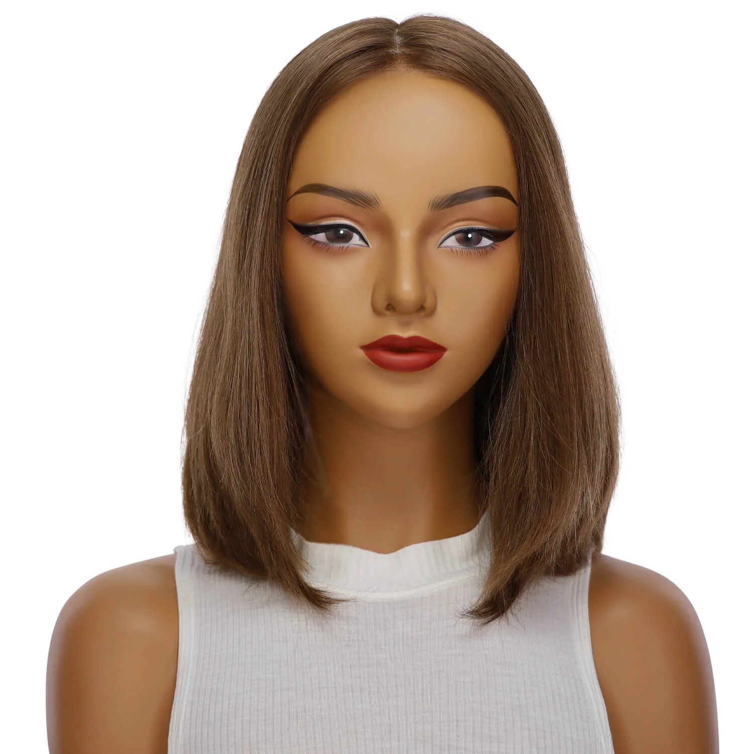 16" Luxe Silk Top Wig #10 Neutral Light Brown - Image 2