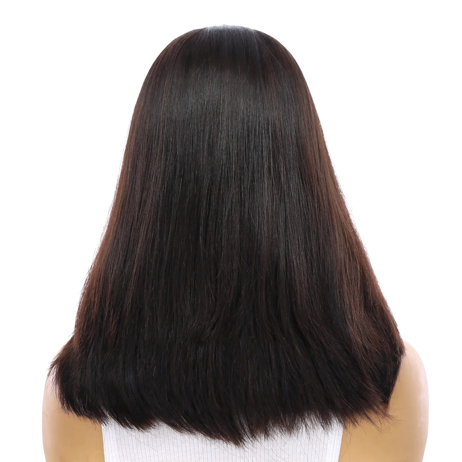 16" Luxe Silk Top Wig #1B Black - Image 3