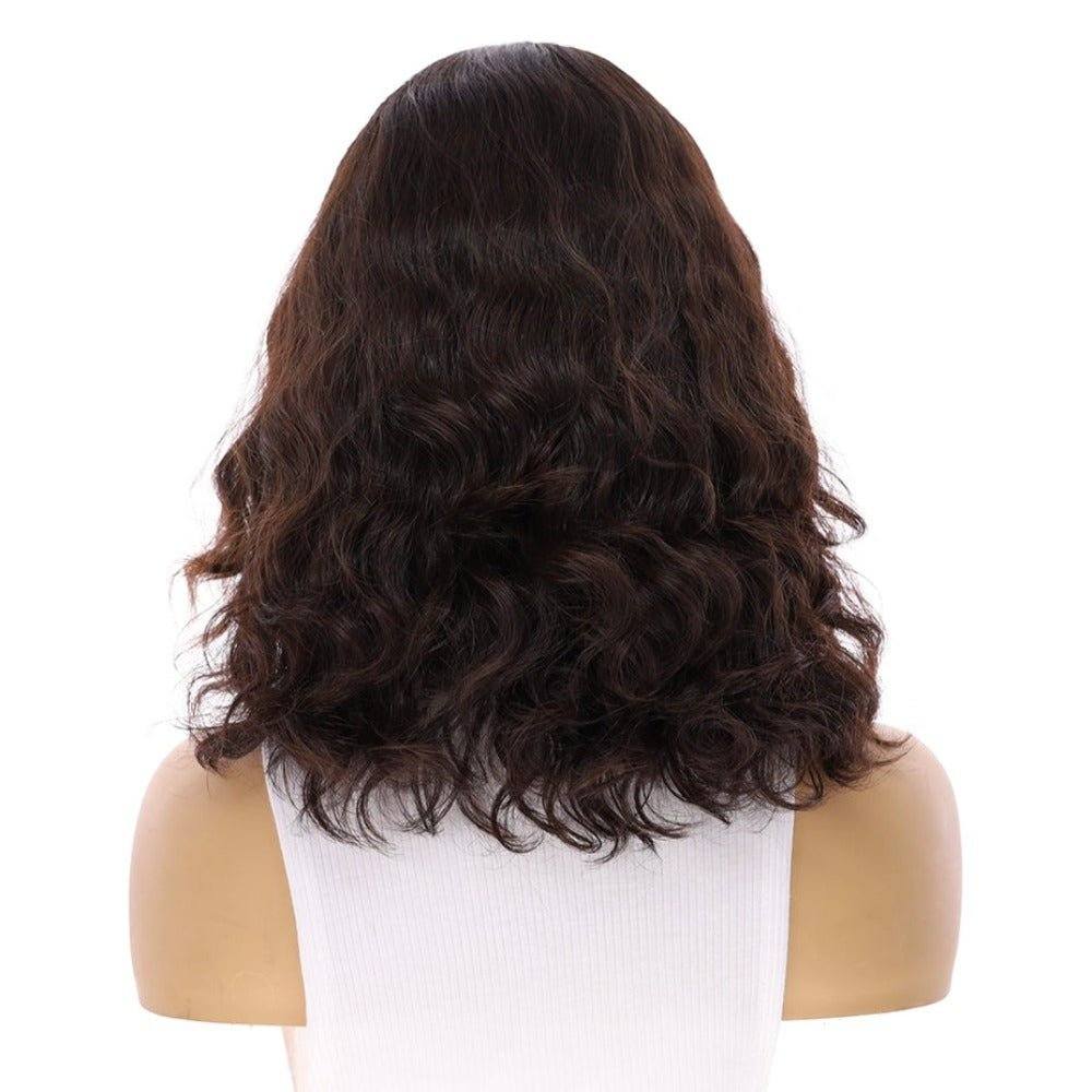 16" Luxe Silk Top Wig #2 Neutral Dark Brown Wavy - Image 3