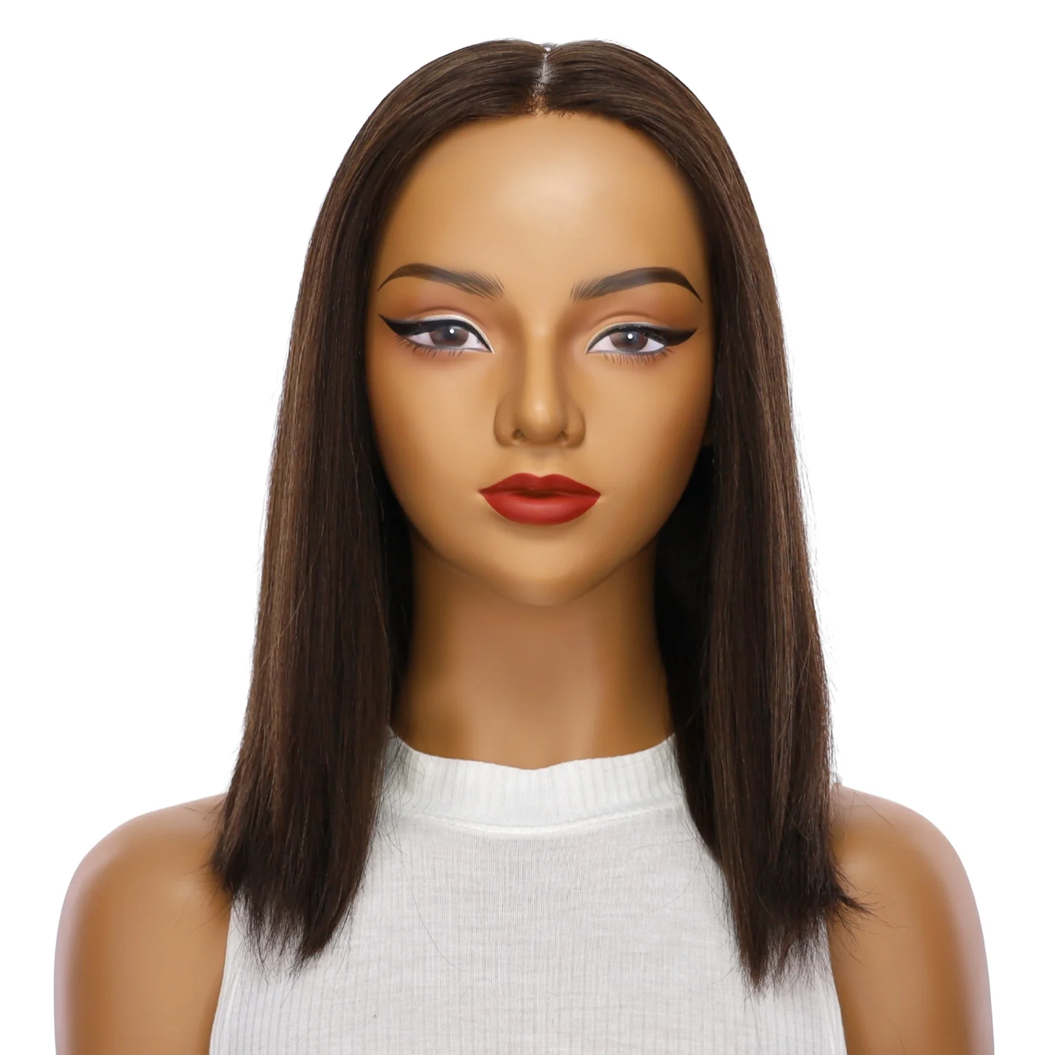 16" Naomi Silk Top Wig Dark Brown - Image 2