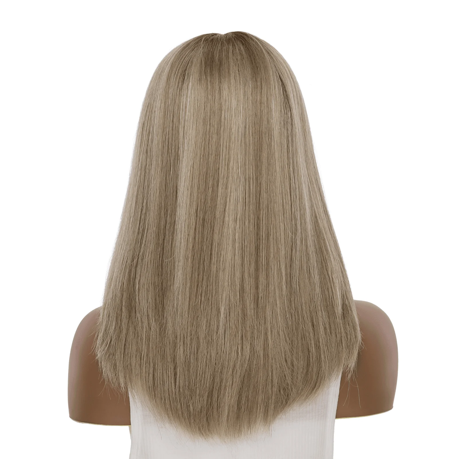16" Ponytail Silk Part Wig Ash Blonde - Image 3