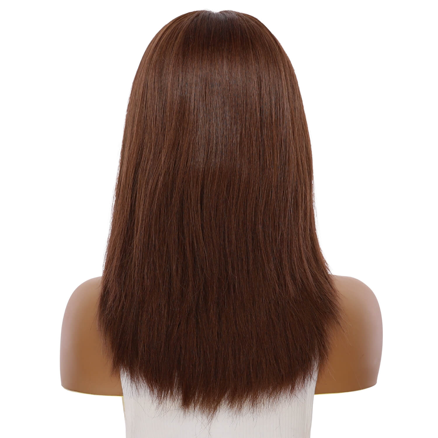 16" Ponytail Silk Part Wig Auburn - Image 3
