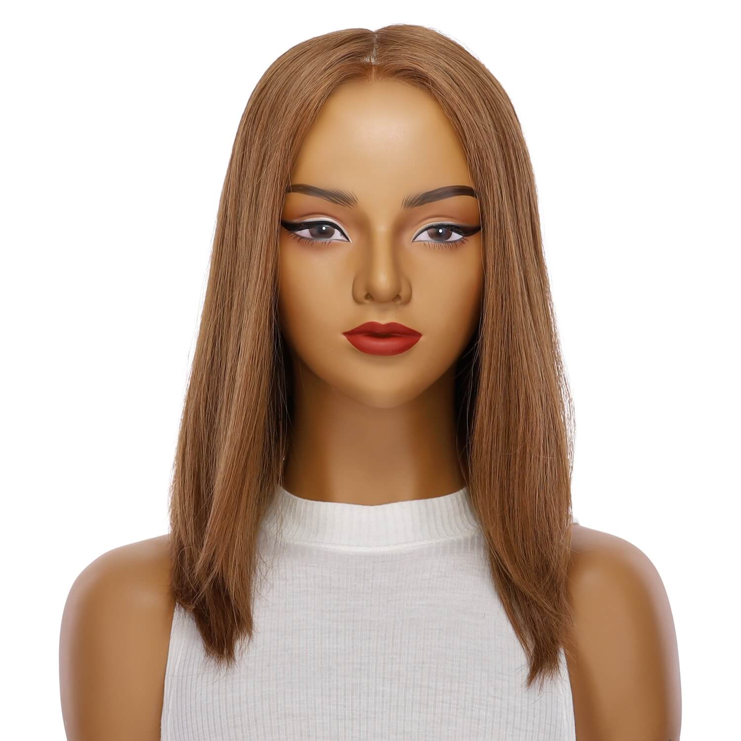 16" Ponytail Silk Part Wig Copper - Image 2