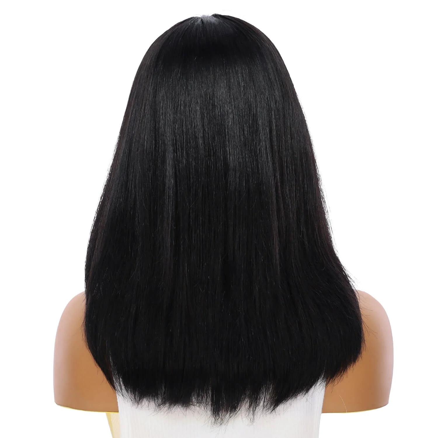 16" Ponytail Silk Part Wig Jet Black - Image 3