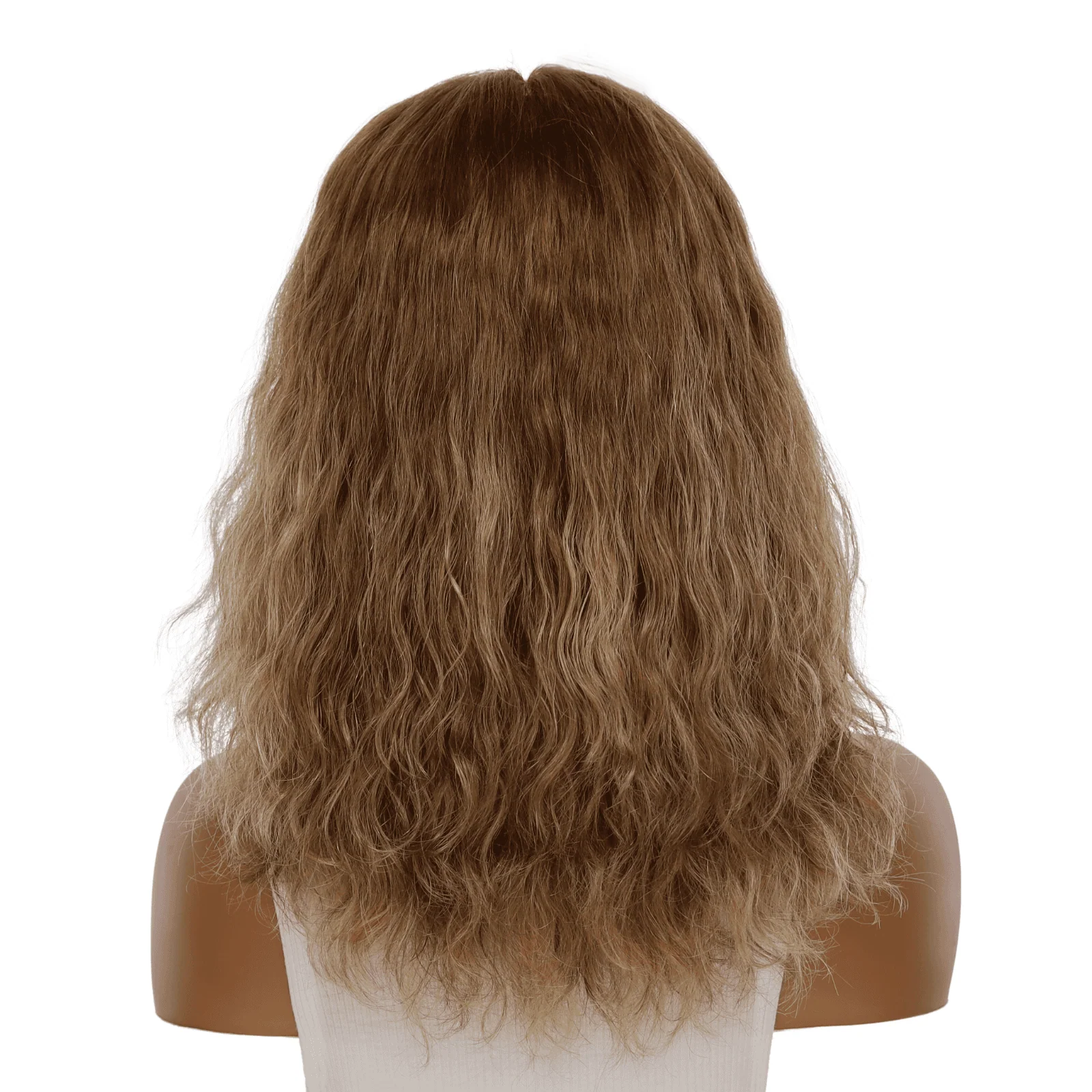 16" Ponytail Silk Part Wig Light Brown Babylight Wavy - Image 3