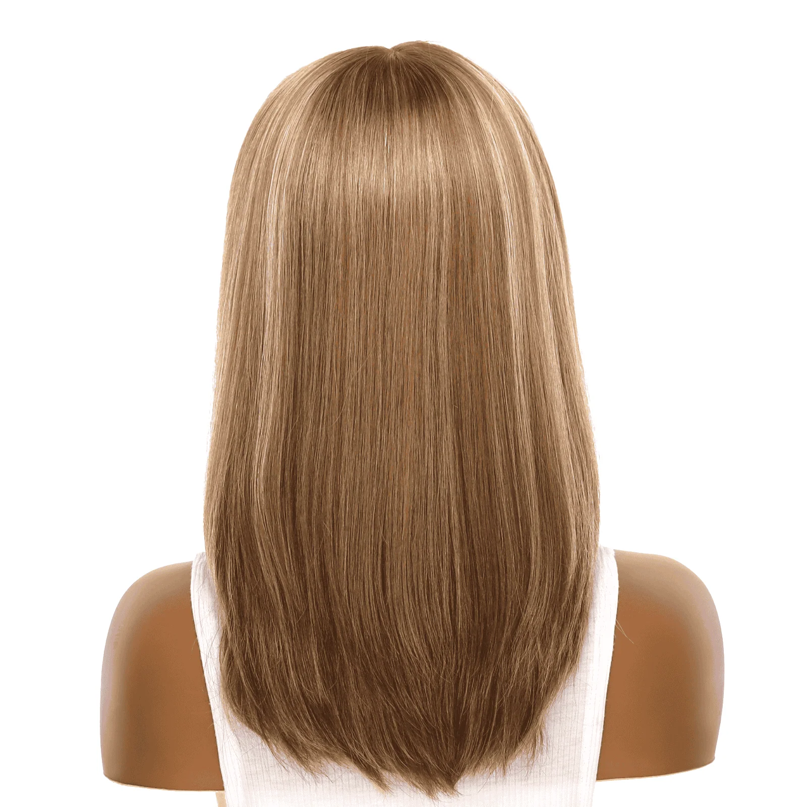 16" Ponytail Silk Part Wig Medium Blonde - Image 3