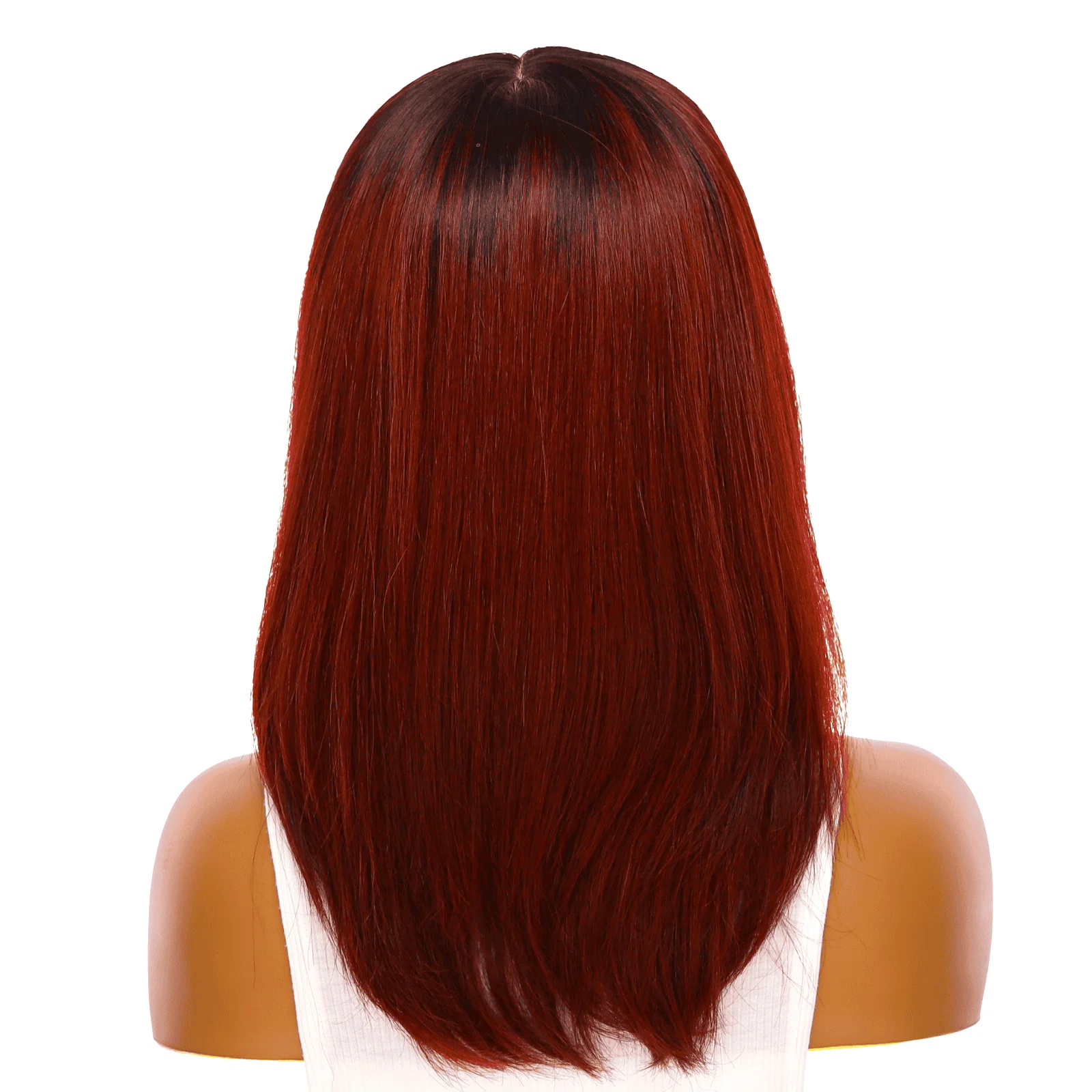 16" Ponytail Silk Part Wig Merlot Red - Image 3
