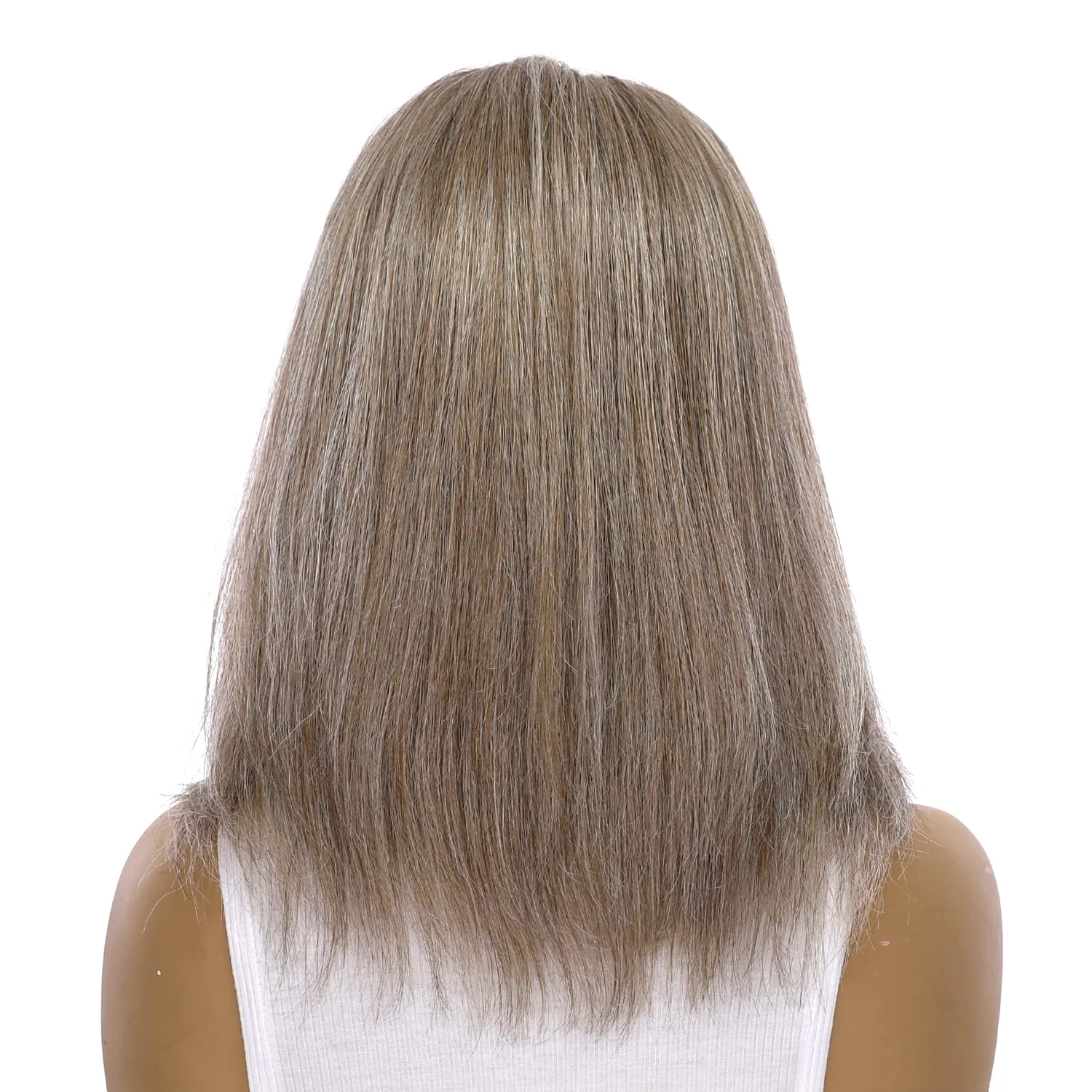 16" Princess Silk Top Wig Champagne Grey - Image 3