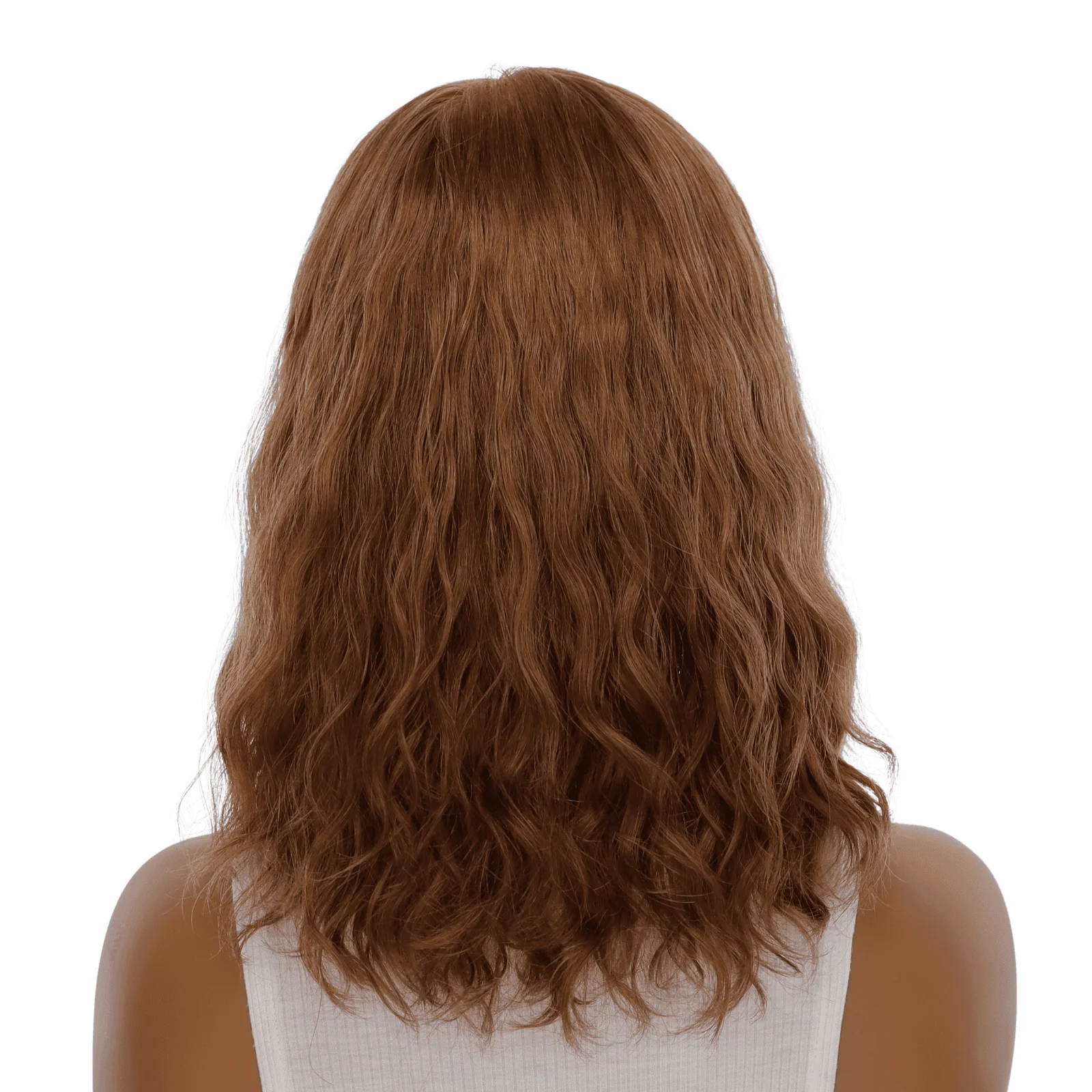 16" Princess Silk Top Wig Copper Wavy - Image 3