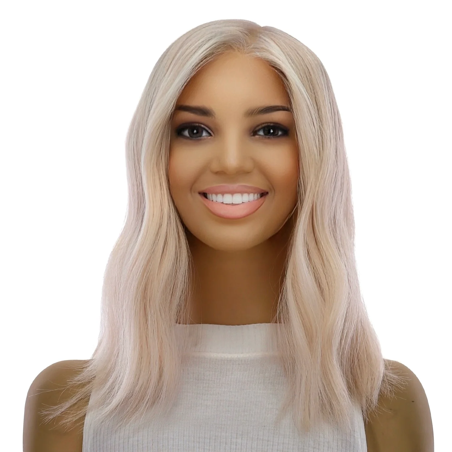 16" Princess Silk Top Wig Ice Blonde - Image 2