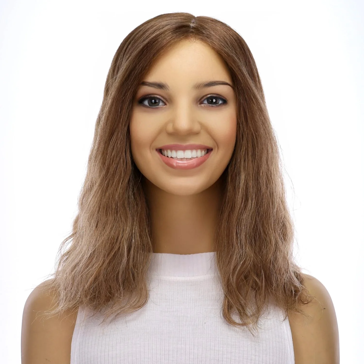 16" Princess Silk Top Wig Light Brown Babylight Wavy - Image 2