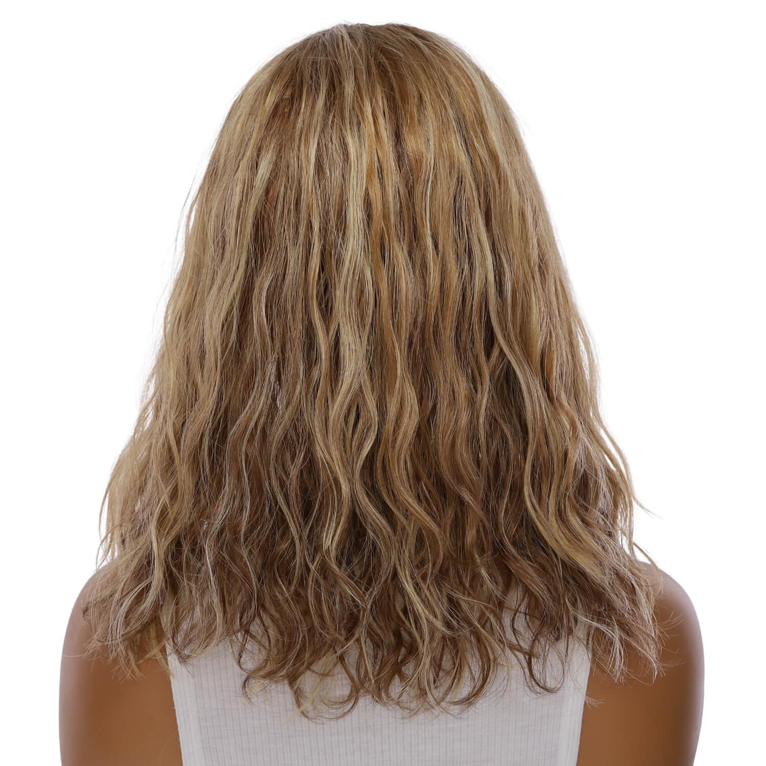16" Princess Silk Top Wig Medium Blonde Wavy - Image 3