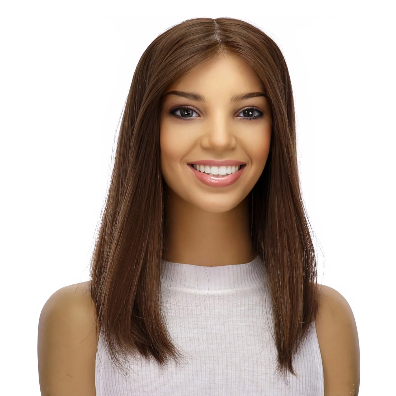 16" Princess Silk Top Wig Medium Brown Babylight - Image 2