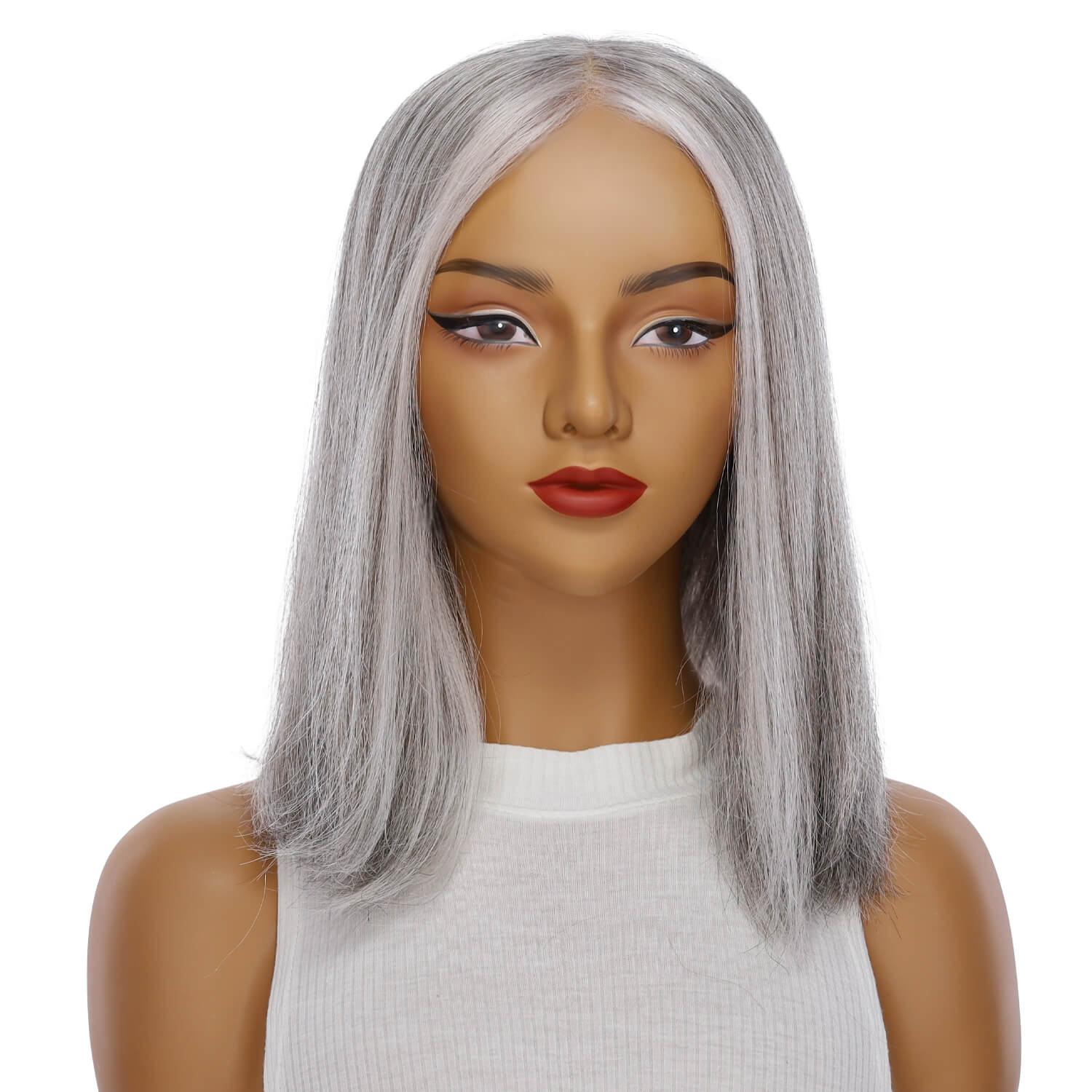 16" Princess Silk Top Wig Silver Fox - Image 2