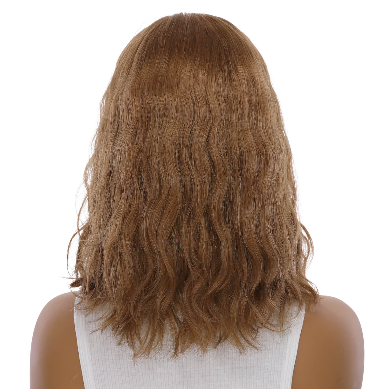16" Princess Skin Top Wig Strawberry Blonde Wavy - Image 3