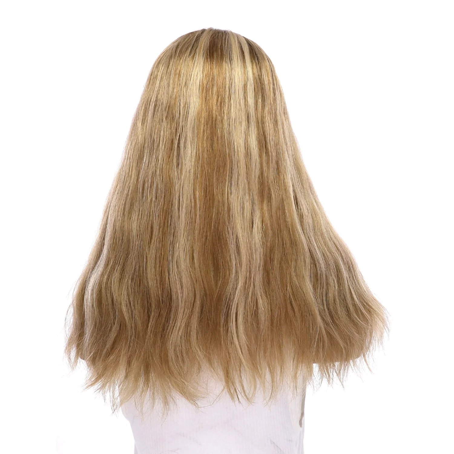 18" Emerald Silk Top Topper Ash Blonde Wavy - Image 3