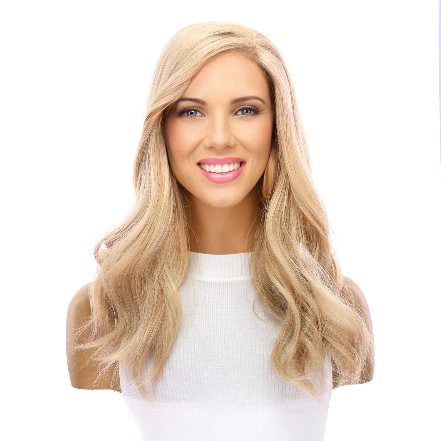 18" Emerald Silk Top Topper Beige Blonde w/ No Rooting - Image 2