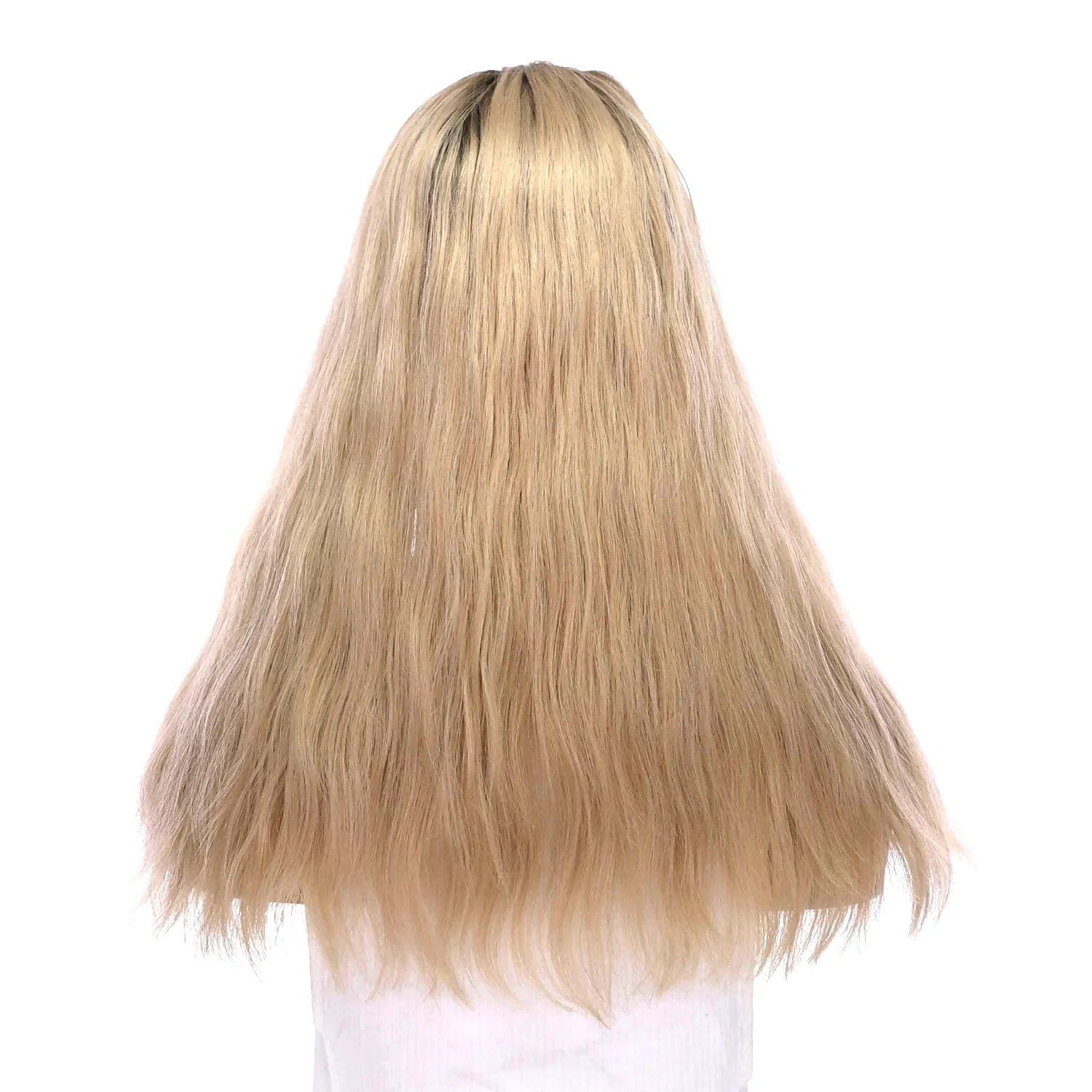 18" Emerald Silk Top Topper Beige Blonde Wavy - Image 3