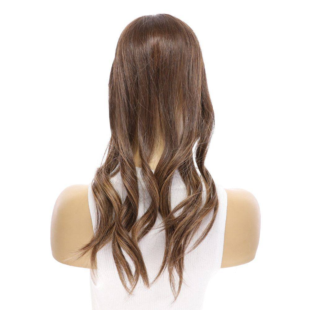 20" Diamond Mono Top Topper Medium Brown Balayage - Image 3
