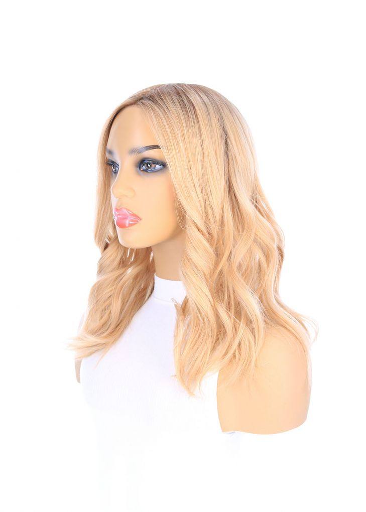 18" Princess Silk Top Wig Golden Blonde - Image 4