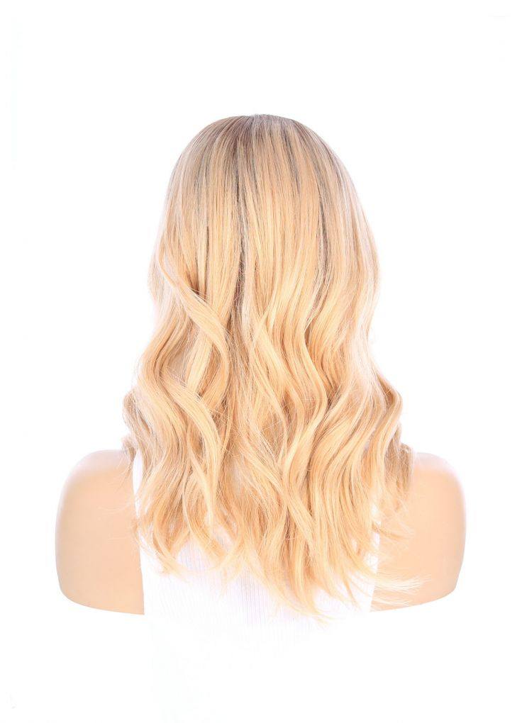 18" Princess Silk Top Wig Golden Blonde - Image 5