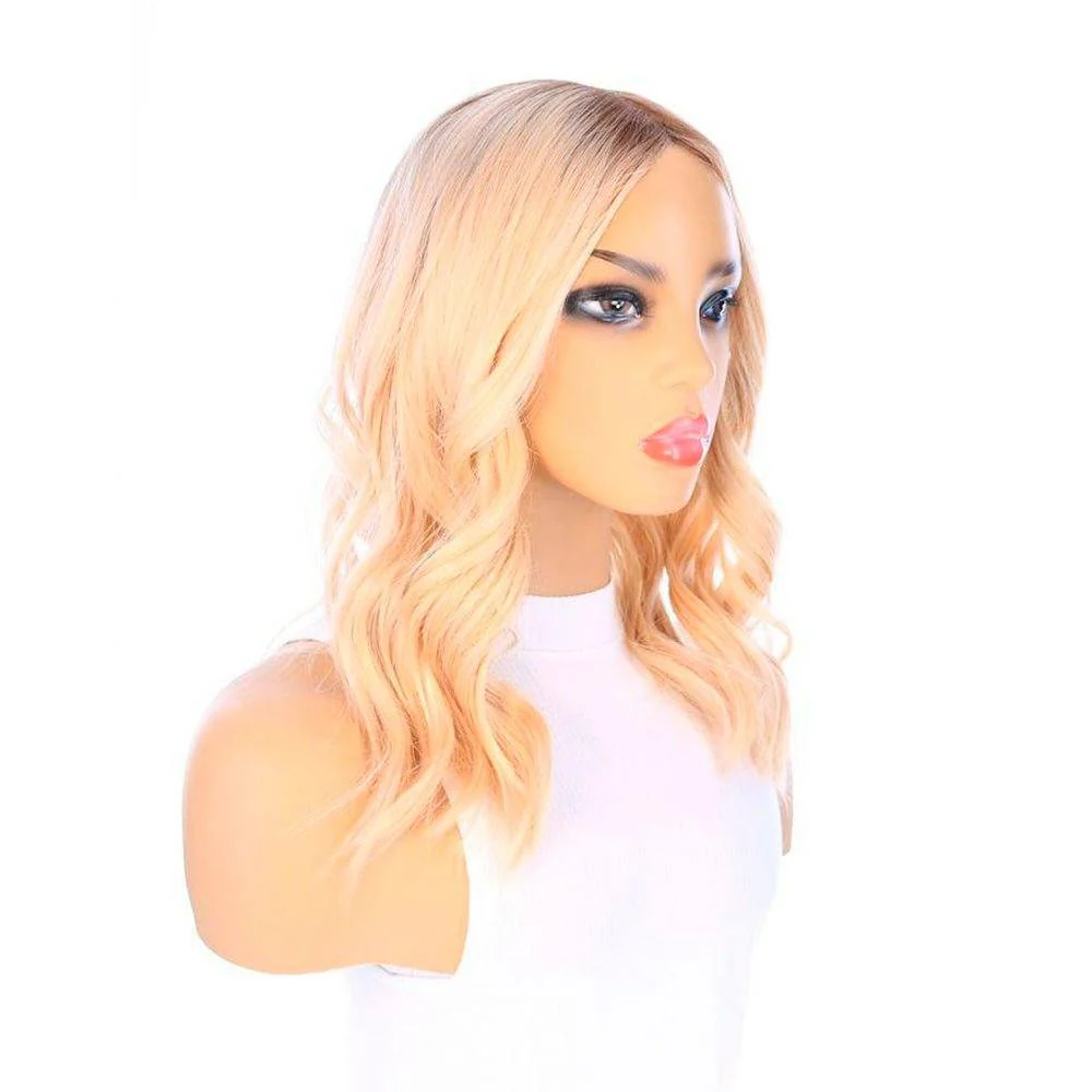 18" Princess Silk Top Wig Beige Blonde - Image 6