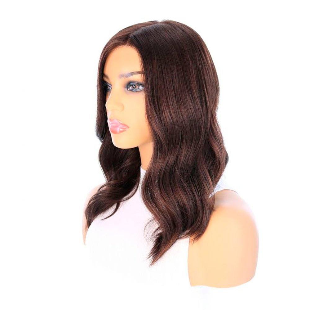 18" Princess Silk Top Wig Dark Brown - Image 3