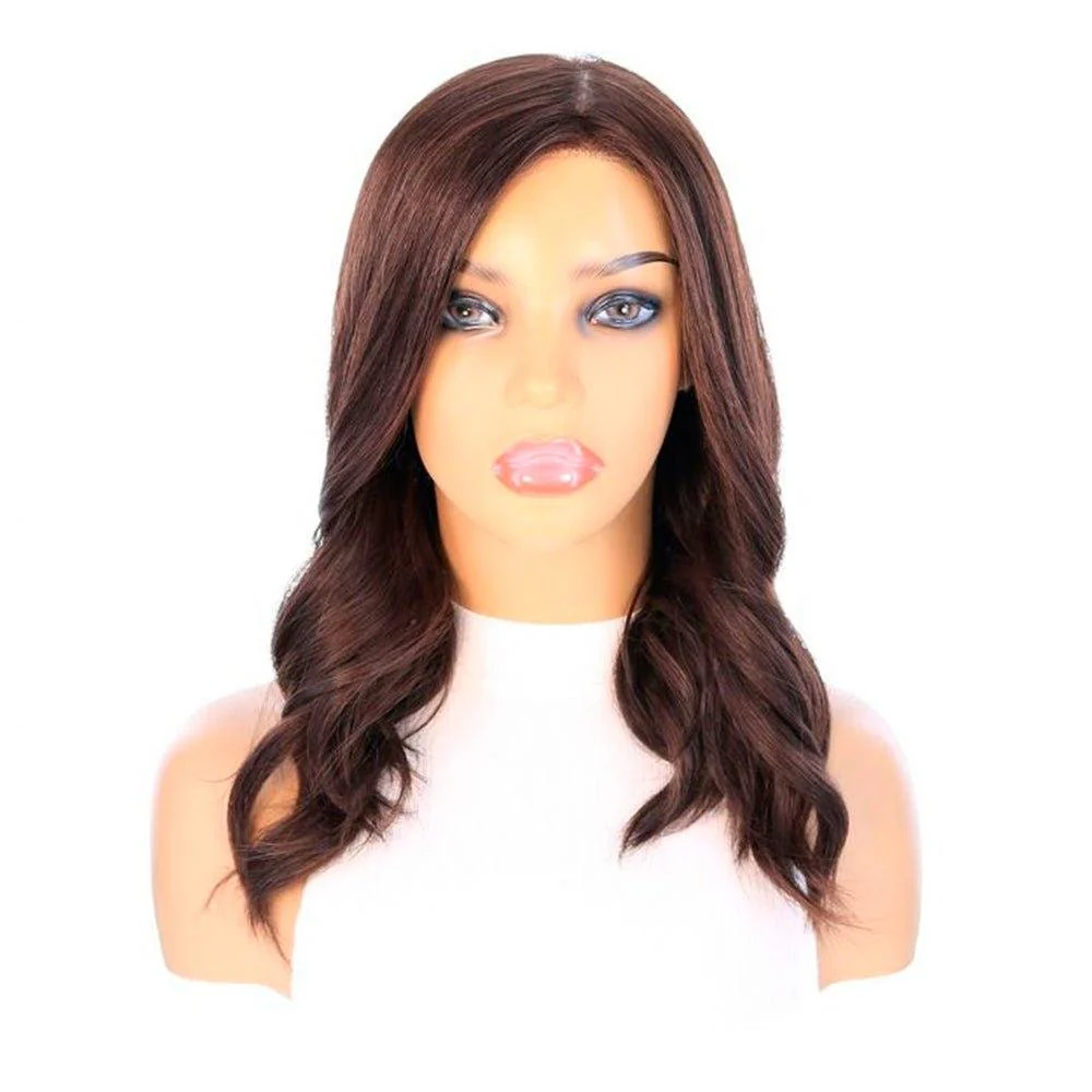 18" Princess Silk Top Wig Dark Brown - Image 5