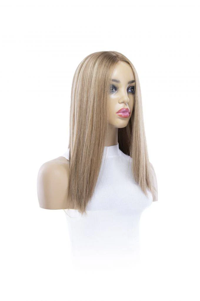 18" Princess Silk Top Wig Medium Blonde - Image 3