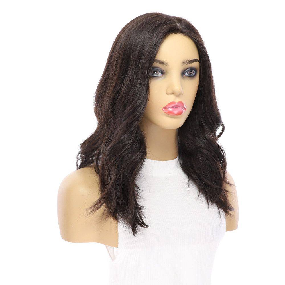 18" Princess Silk Top Wig Soft Black - Image 3