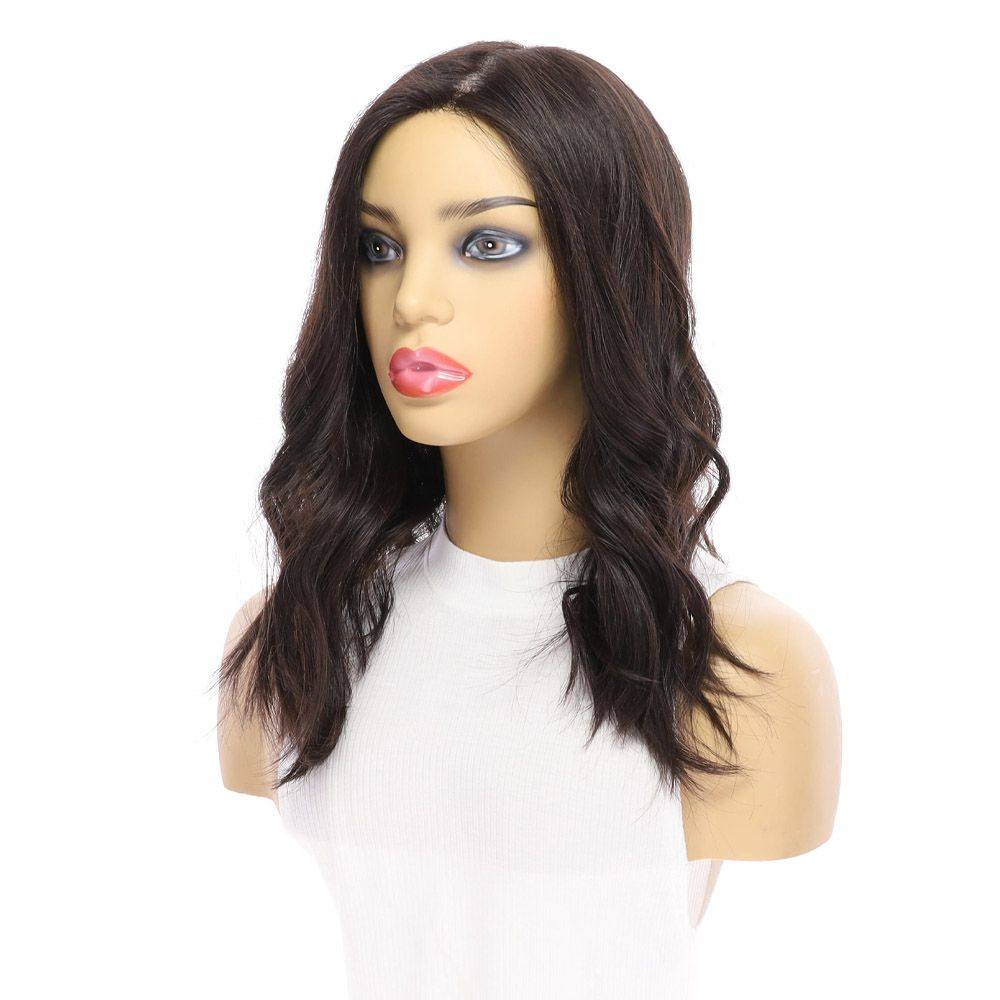 18" Princess Silk Top Wig Soft Black - Image 5