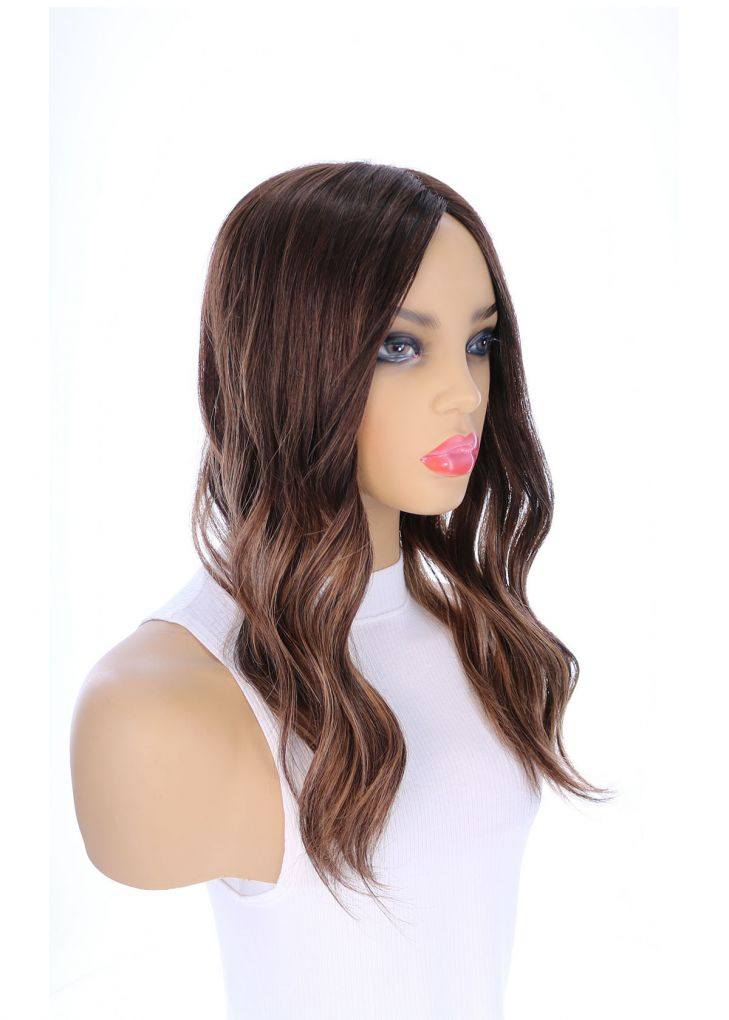 18" Topaz Lace Top Topper Medium Brown Balayage - Image 5