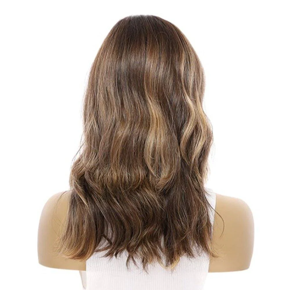 18" Luxe Silk Top Wig #Medium Brown w/ Balayage - Image 3