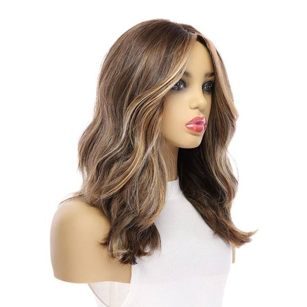 18" Luxe Silk Top Wig #Medium Brown w/ Balayage - Image 5