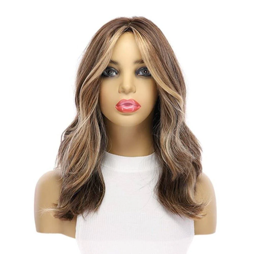 18" Luxe Silk Top Wig #Medium Brown w/ Balayage - Image 6