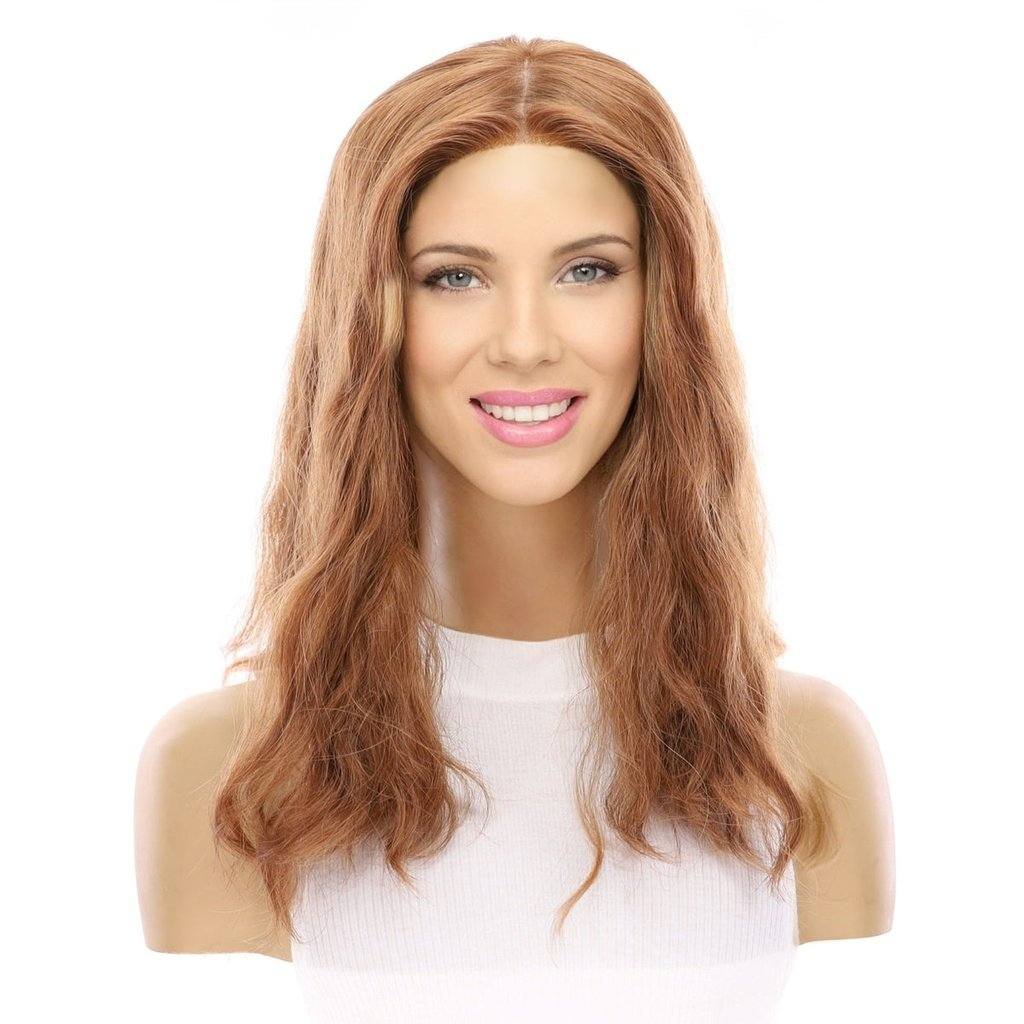 18" Princess Silk Top Wig Copper Wavy - Image 2