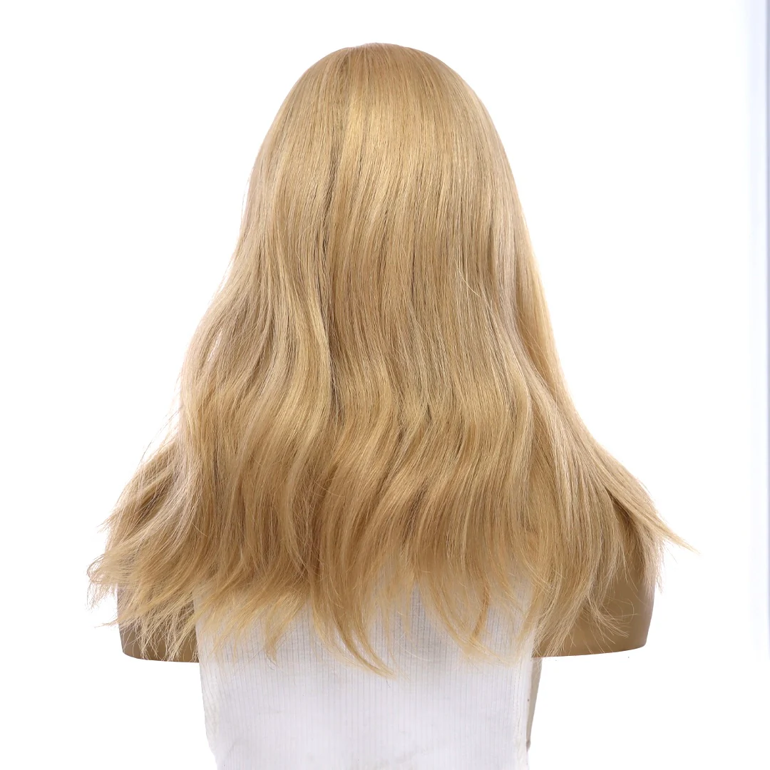 18" Princess Silk Top Wig Golden Blonde No Root - Image 3