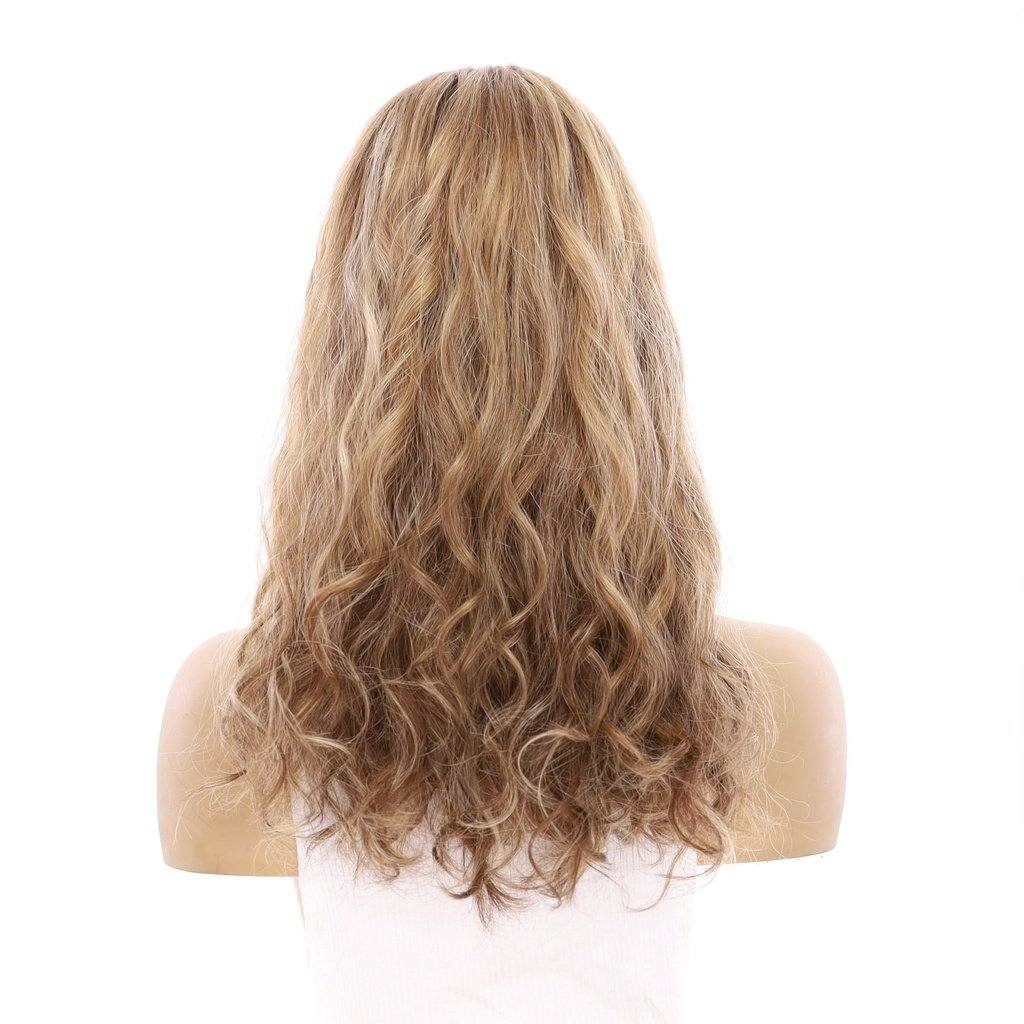 18" Princess Silk Top Wig Medium Blonde Wavy - Image 3